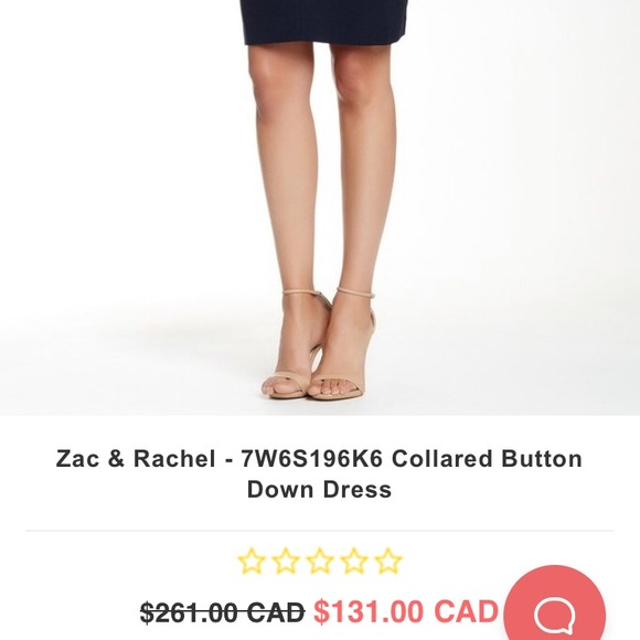 Zac & Rachel: collared button down black dress - Picture 3 of 4